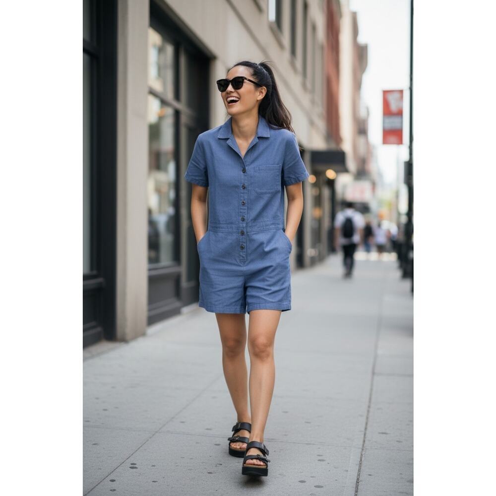 Women's Eddie Bauer Hemplify Utility Romper size Small MSRP $119